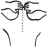 SES 4 an der Schädelbasis für den Hals strömen